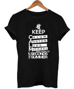 keep calm 5 seconds of summer T Shirt Size S,M,L,XL,2XL,3XL