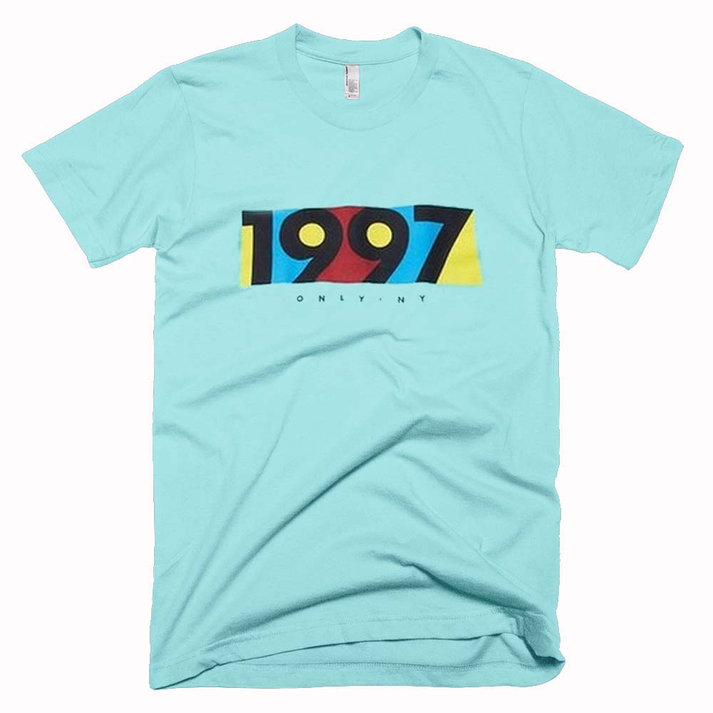 1997 light aqua color T Shirt Size S,M,L,XL,2XL,3XL