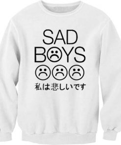 sad boys emoticon Unisex Sweatshirts
