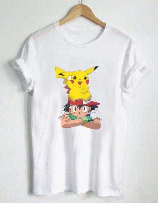 Satoshi pokemon pikachu T Shirt Size XS,S,M,L,XL,2XL,3XL