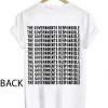 the governments responsible T Shirt Size XS,S,M,L,XL,2XL,3XL