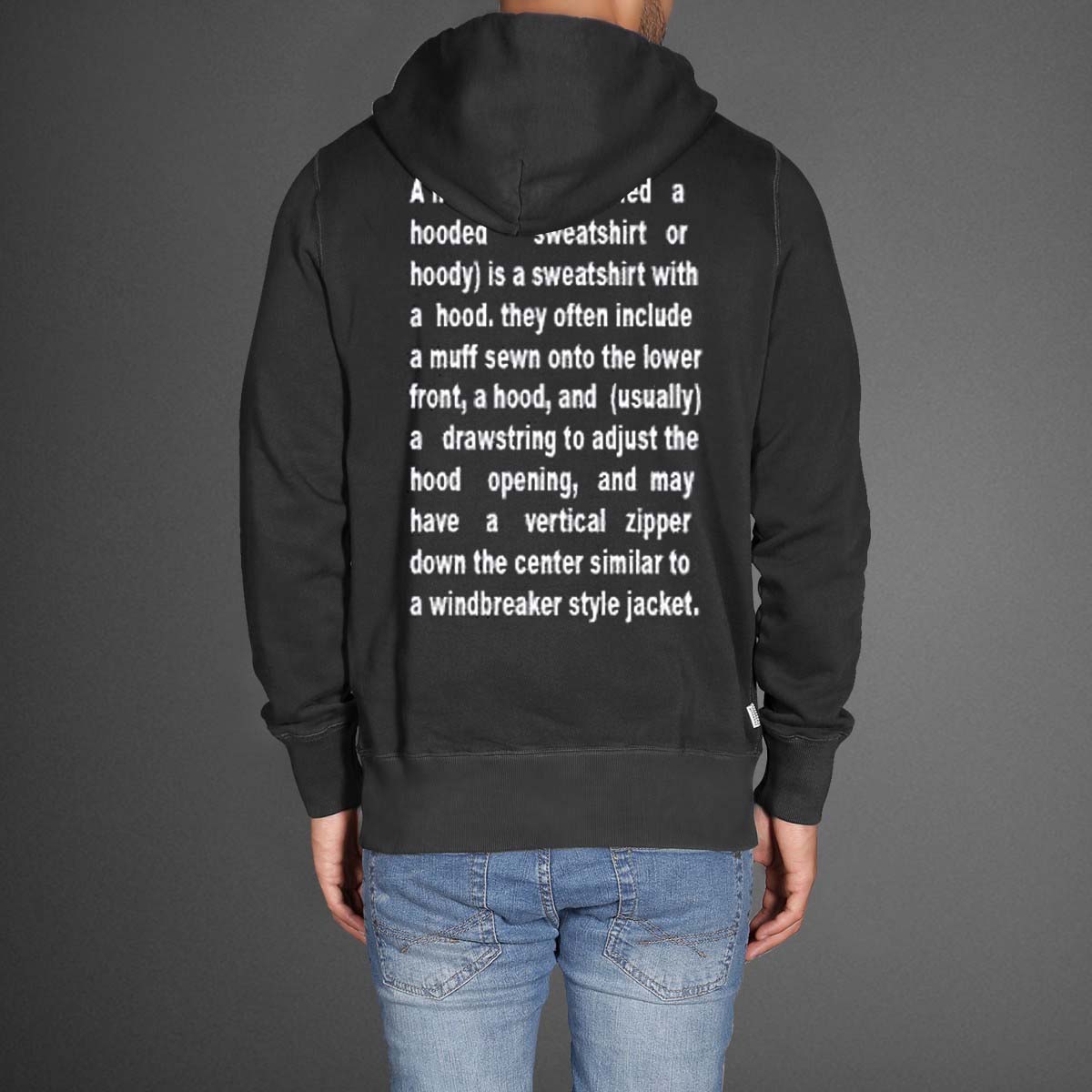 a hoodie