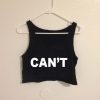CAN'T crop top graphic print tee for women