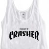 party crasher crop top graphic print tee for women