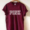 pink font T Shirt Size XS,S,M,L,XL,2XL,3XL