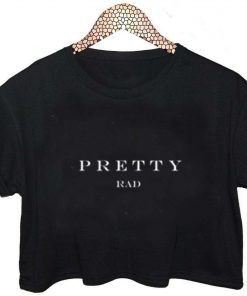 pretty rad crop shirt graphic print tee for women