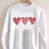 three heart Unisex Sweatshirts