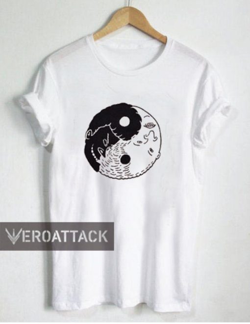 yin yang face art T Shirt Size XS,S,M,L,XL,2XL,3XL