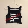audre gloria angela and bell crop top graphic print tee for women