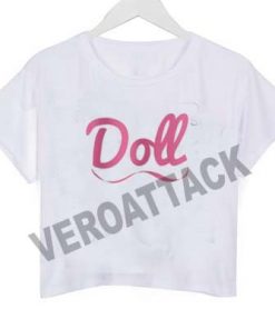 doll crop shirt graphic print tee for women