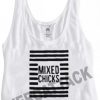 mixed chicks crop top graphic print tee for women