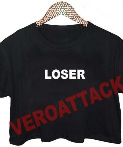 loser crop shirt graphic print tee for women