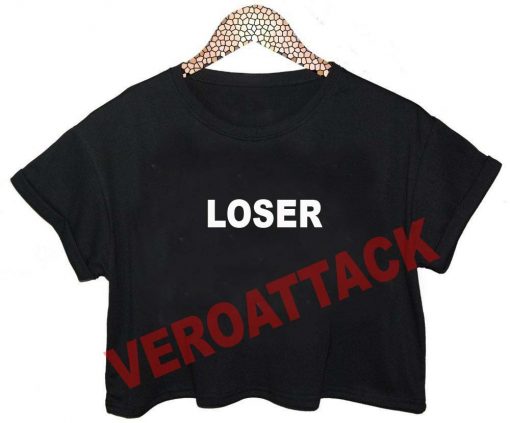 loser crop shirt graphic print tee for women