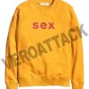 SEX yellow Unisex Sweatshirts