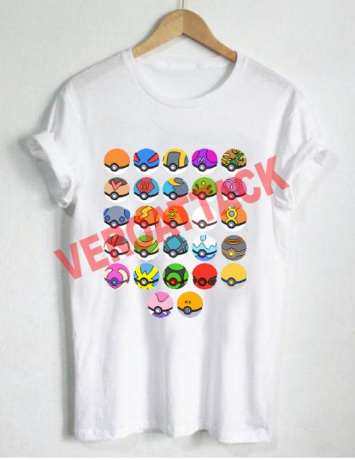 pokeball T Shirt Size XS,S,M,L,XL,2XL,3XL