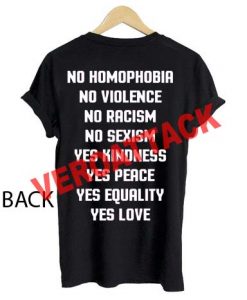 no homophobia no violence shirt