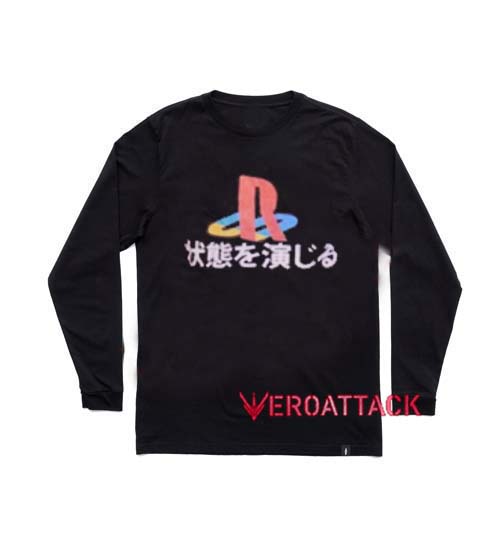 Playstation Parody Japanese Adult Long Sleeve T Shirt