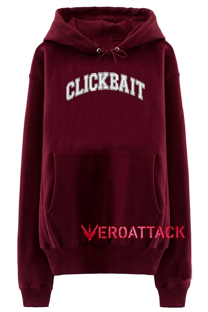 maroon clickbait hoodie