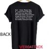 Don't Leave Please Stay Quote T Shirt Size XS,S,M,L,XL,2XL,3XL