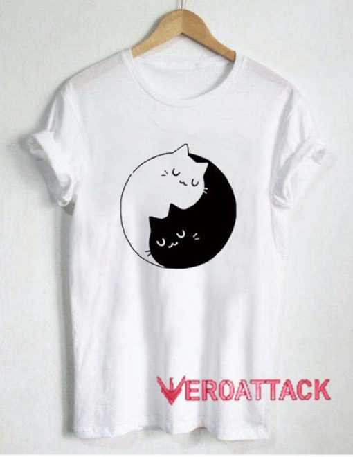 Yin Yang Cat Funny T Shirt Size XS,S,M,L,XL,2XL,3XL