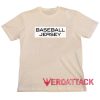 Baseball Jersey Cream T Shirt Size S,M,L,XL,2XL,3XL