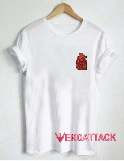 Heart Pocket T Shirt Size XS,S,M,L,XL,2XL,3XL
