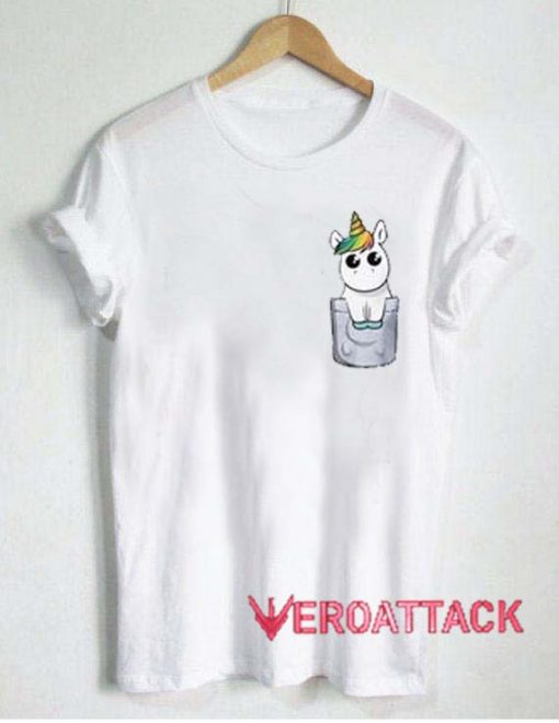 Funny Unicorn Pocket T Shirt Size XS,S,M,L,XL,2XL,3XL