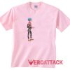 Gorillaz Style light pink T Shirt Size S,M,L,XL,2XL,3XL