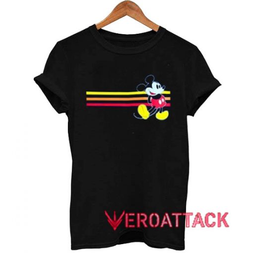 Mickey Mouse Striped T Shirt Size XS,S,M,L,XL,2XL,3XL