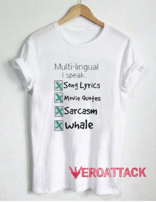 Multi Lingual I Speak T Shirt Size XS,S,M,L,XL,2XL,3XL