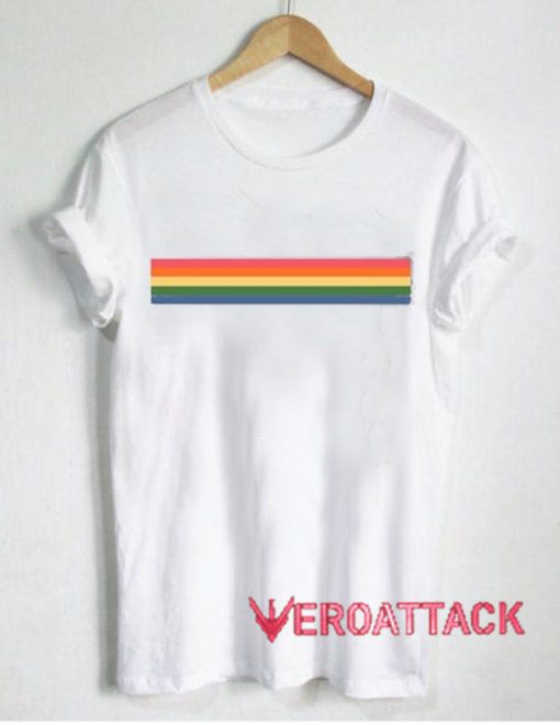 Striped Rainbow T Shirt Size XS,S,M,L,XL,2XL,3XL