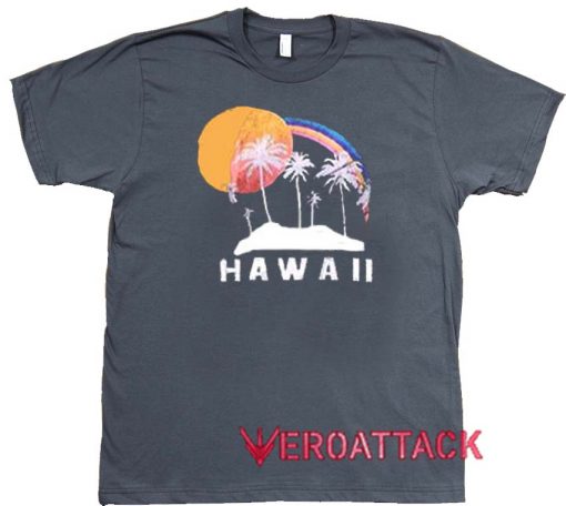Hawaii And Moon Dark Grey T Shirt Size S,M,L,XL,2XL,3XL