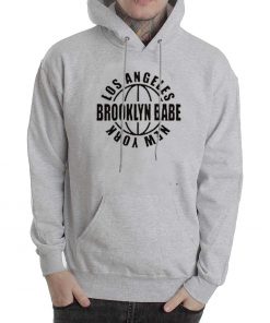 Los Angeles Brooklyn Babe New York Grey Color Hoodie