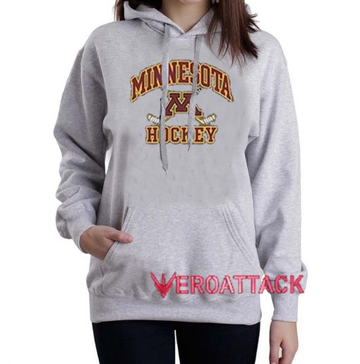 Minnesota Hockey Grey Color Hoodie