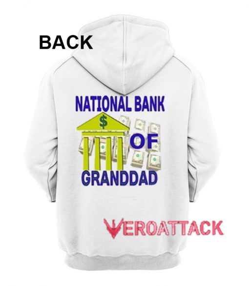 National Bank Of Granddad White Color Hoodie