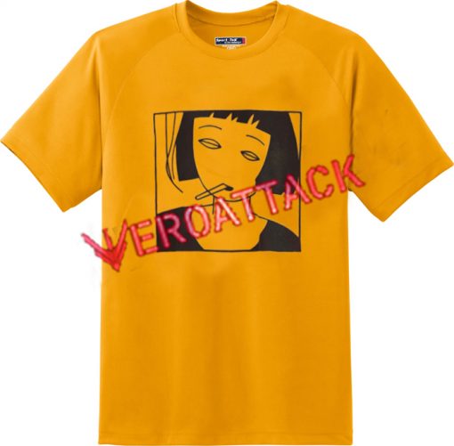 Women Smoke Art Gold Yellow T Shirt Size S,M,L,XL,2XL,3XL