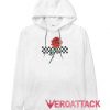 Rose and checkered White color Hoodies