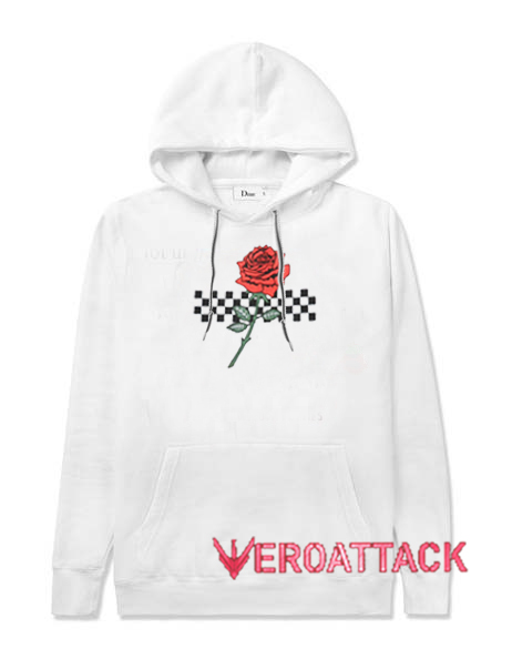 rose checkered hoodie