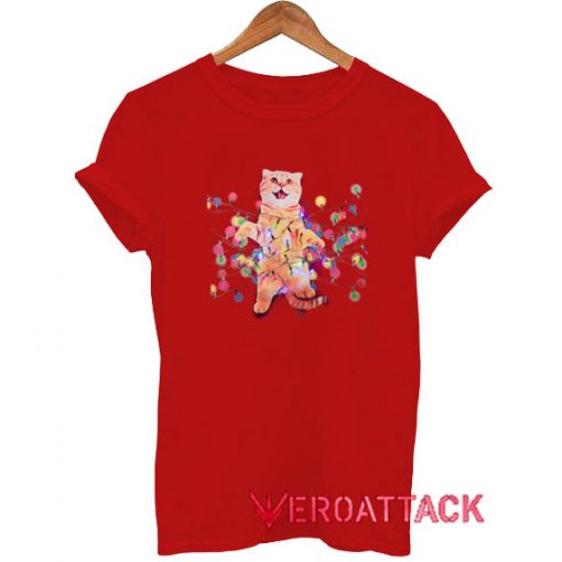 Christmas Cats in Lights with LED T Shirt