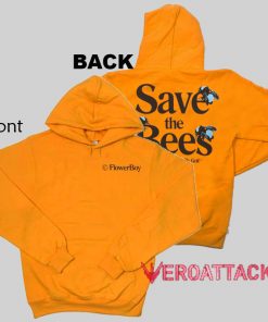 Save The Bees Gold Yellow color Hoodies