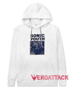 Sonic Youth Silkscreened White color Hoodies