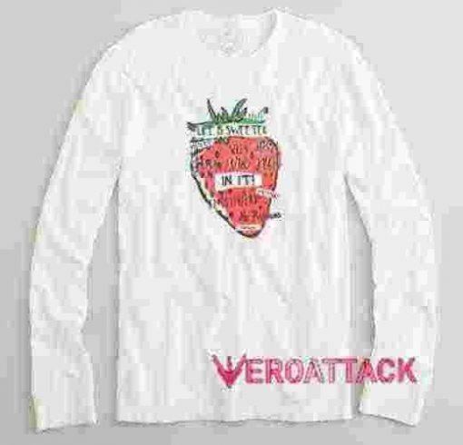 Cute Letter Strawberry Long sleeve T Shirt