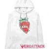 Cute Letter Strawberry White hoodie