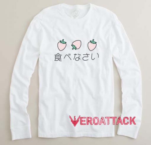Japanese Strawberry Loose Long sleeve T Shirt