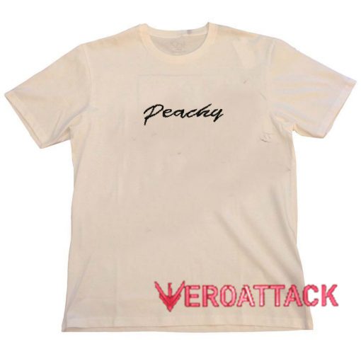Peachy Print Cream T Shirt Size S,M,L,XL,2XL,3XL
