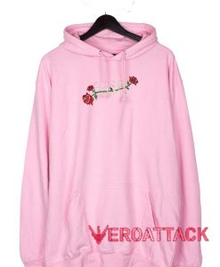 rose color hoodie