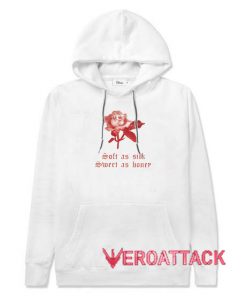 Soft As Silk White color Hoodies