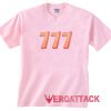 Triple Seven Block light pink T Shirt Size S,M,L,XL,2XL,3XL