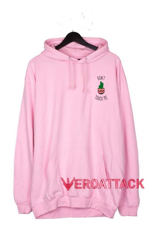 Cactus Don't touch me Light Pink color Hoodies