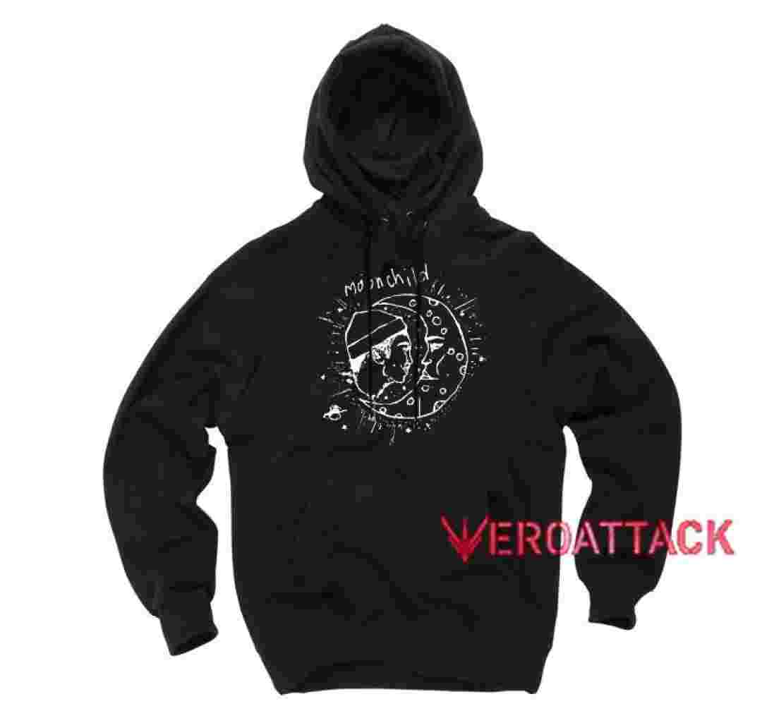 Moon Child Black color Hoodies